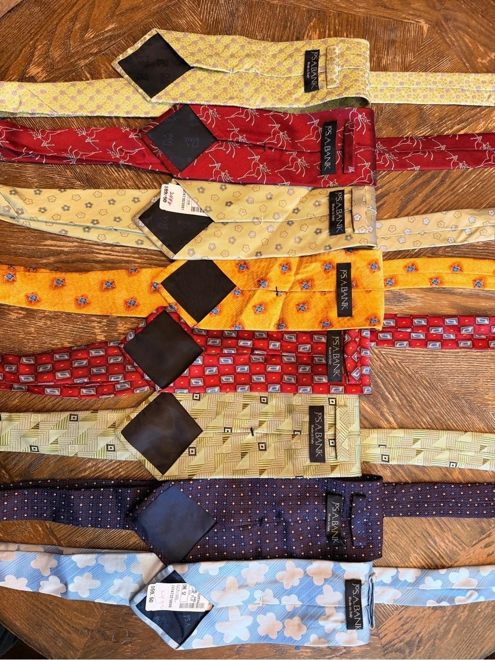 Jos. A. Bank Men's Assorted Patterned Ties Set of 8 - Picture 4 of 4